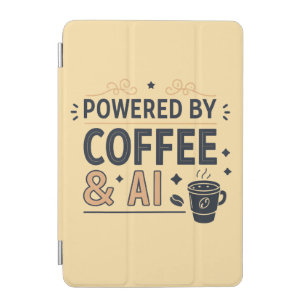 Powered by Coffee & AI Retro Tech Vector iPad Mini Cover