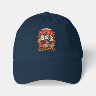 Powered by Coffee and Christmas Chaos Youth Dad Hat