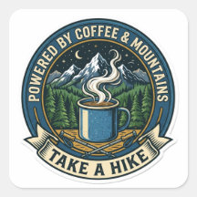 Powered By Coffee And Mountains - Outdoor Hiking C