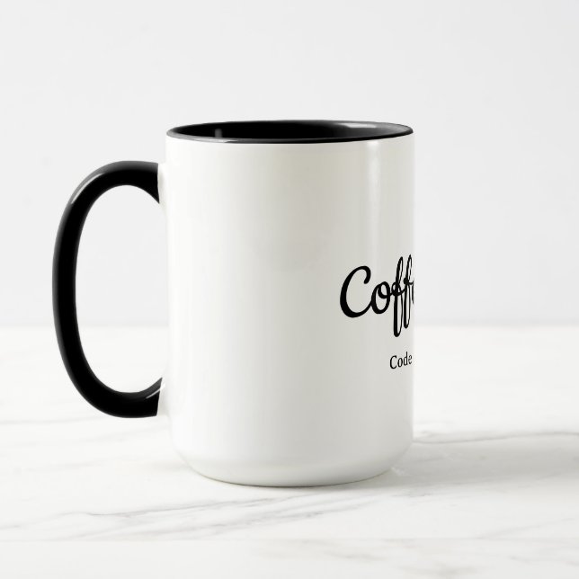Powered by Coffee & C# | Programmer Coffee Mug (Left)