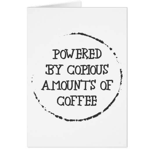 Powered By Coffee Cards (Front)