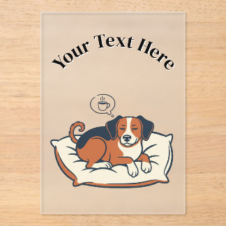 Powered by Coffee & Dog Dreams Acrylic Invitations