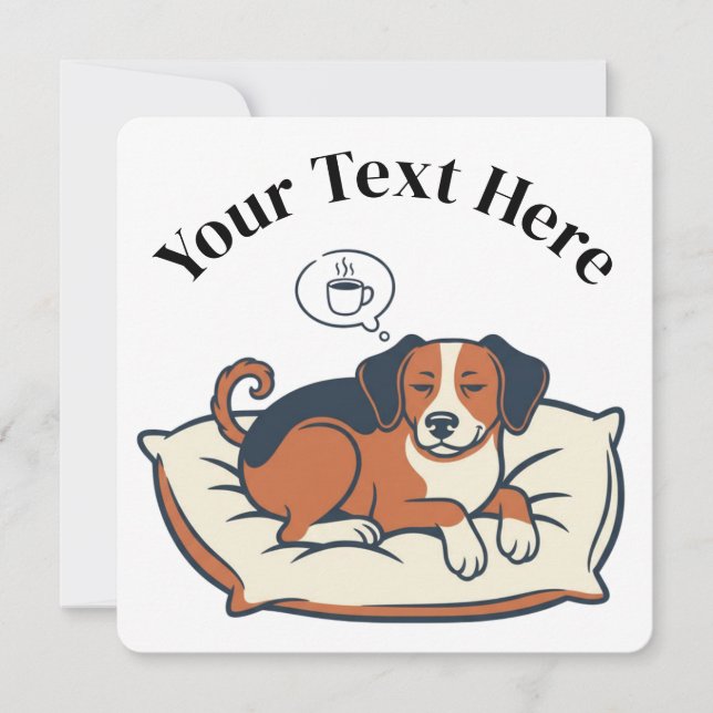 Powered by Coffee & Dog Dreams Invitation (Front)