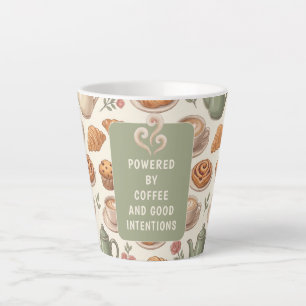 Powered by Coffee Funny Watercolor Mug