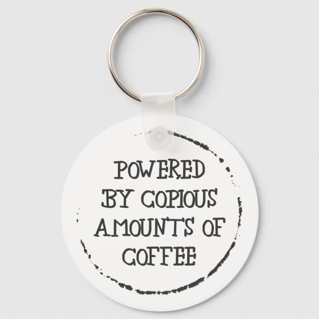 Powered By Coffee Keychain (Front)
