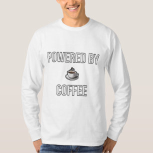 Powered by Coffee – Minimalist Coffee Lover Design T-Shirt