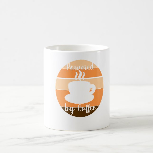 Powered by Coffee – Morning Motivation Desig Mug (Center)