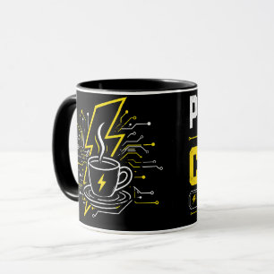 Powered by Coffee Personalized Electrician Coffee Mug