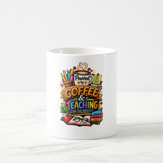 Powered by Coffee & [SUBJECT] Mug (Center)