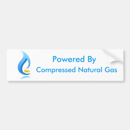 Powered By Compressed Natural Gas Bumper Sticker