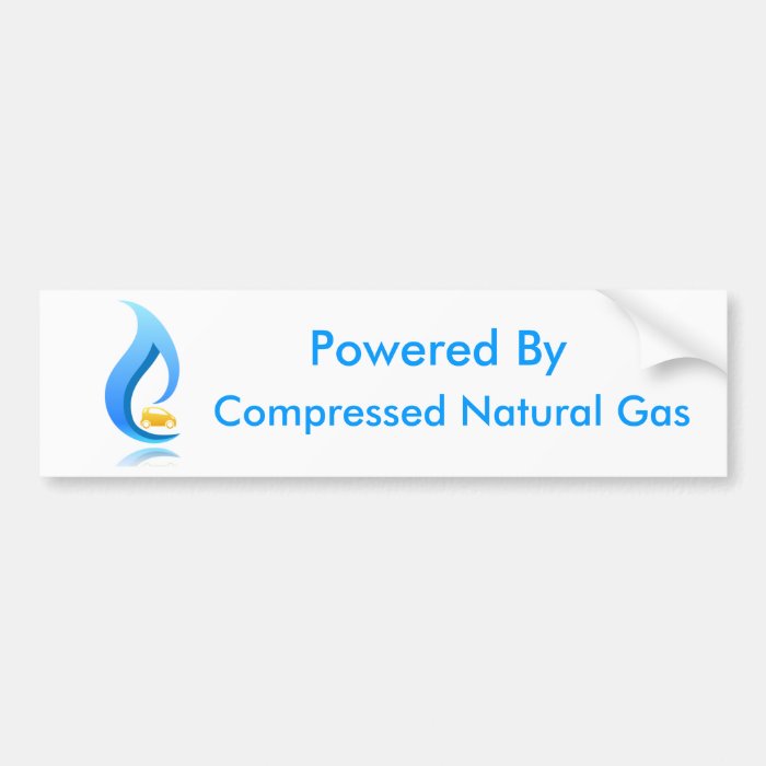 Powered By Compressed Natural Gas Bumper Stickers
