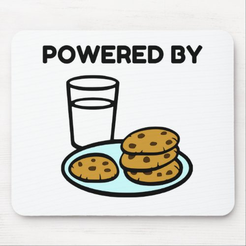 POWERED BY COOKIES MOUSE PAD