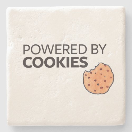 Powered by Cookies Stone Coaster