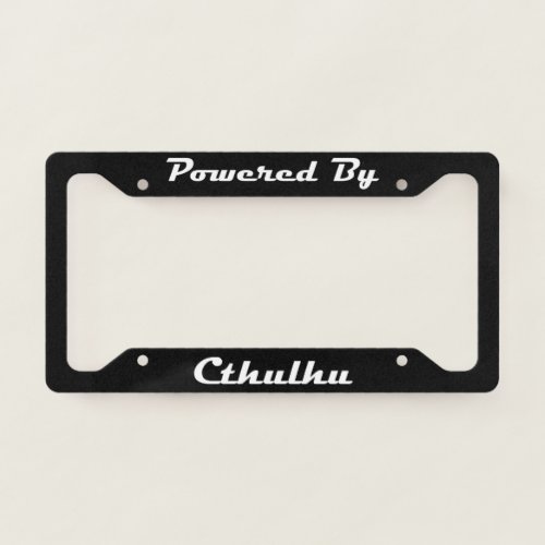 Powered By Cthulhu  License Plate Frame