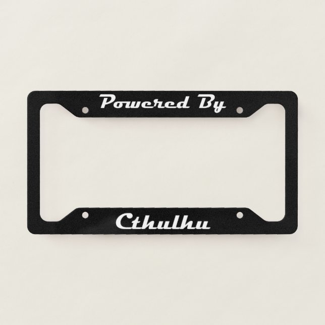 Powered By Cthulhu  License Plate Frame (Front)