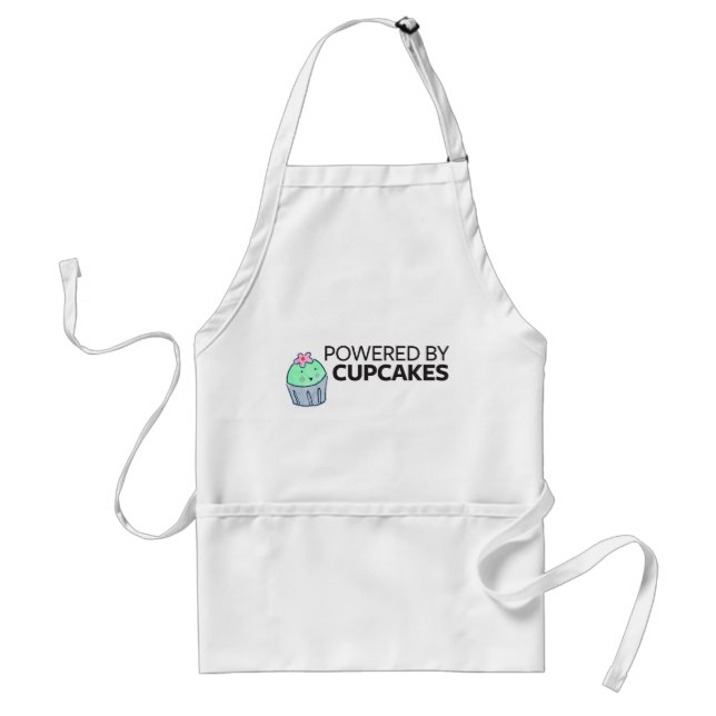Powered by Cupcakes Adult Apron (Front)