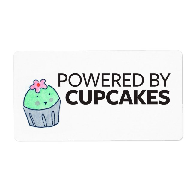 Powered by Cupcakes Label (Front)