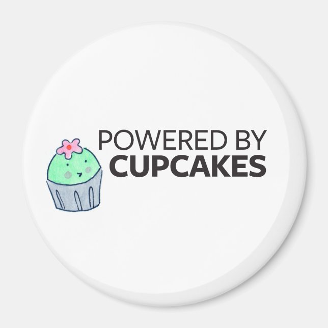 Powered by Cupcakes Magnet (Front)