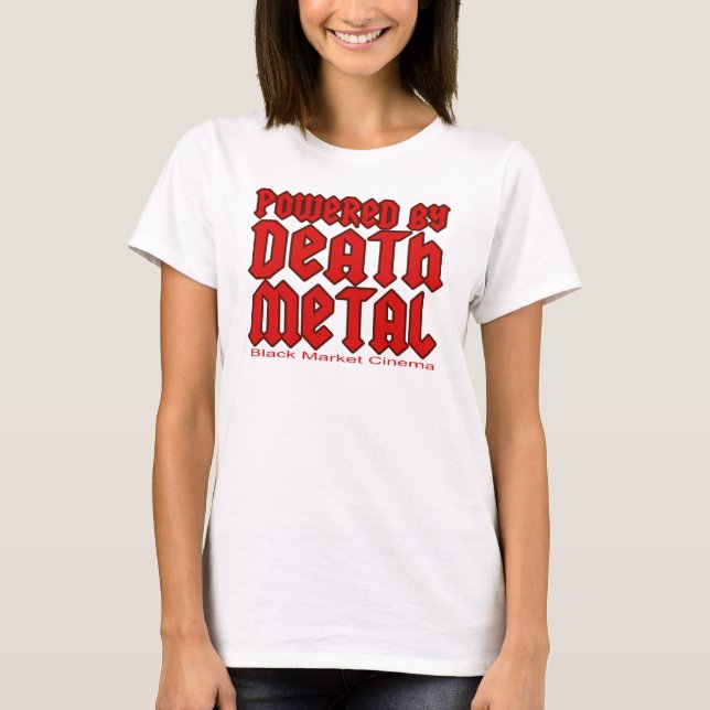 powered by Death metal T-Shirt (Front)