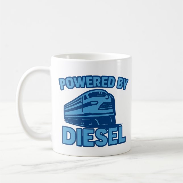 Powered by Diesel Coffee Mug (Left)