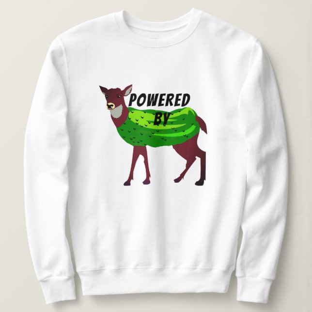 Powered by Dil Doe Hoodie - Adult Humor Sweatshirt (Design Front)