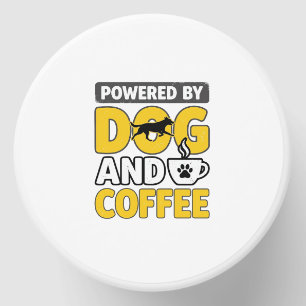 Powered By Dog And Coffee Vintage Shirt Design_1 Mini Candle Favors