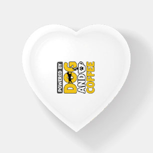 Powered By Dog And Coffee Vintage Shirt Design_1 Paperweight