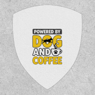 Powered By Dog And Coffee Vintage Shirt Design_1 Patch