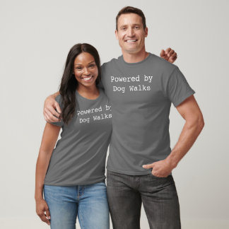 Powered by Dog Walks Custom Text Typewriter Tee