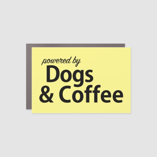 Powered by Dogs and Coffee Car Magnet