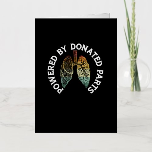 Powered By Donated Parts Lung Transplant Warrior Foil Greeting Card