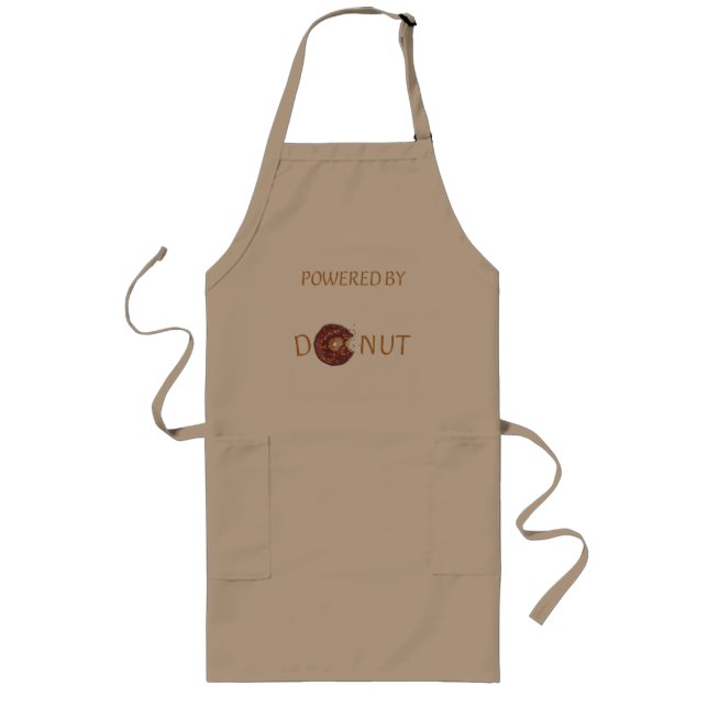 Powered By Donut Long Apron (Front)