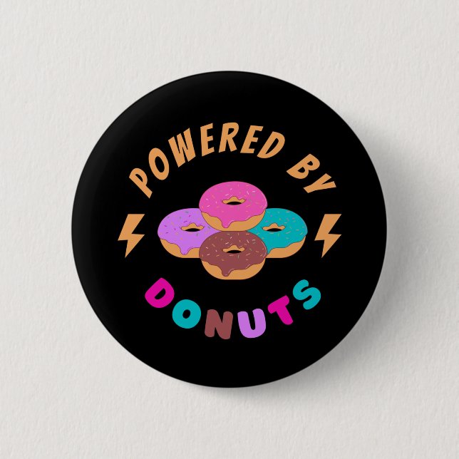 Powered By Donuts Button (Front)