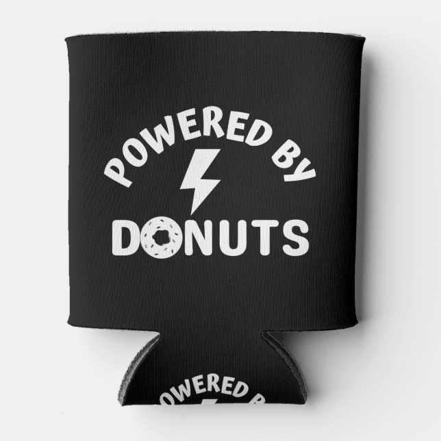 powered by donuts can cooler (Front)