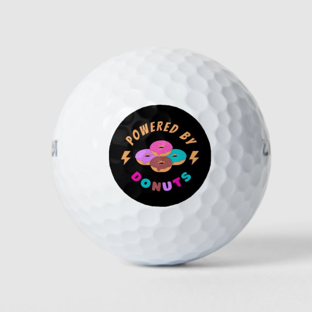 Powered By Donuts Golf Balls (Front)