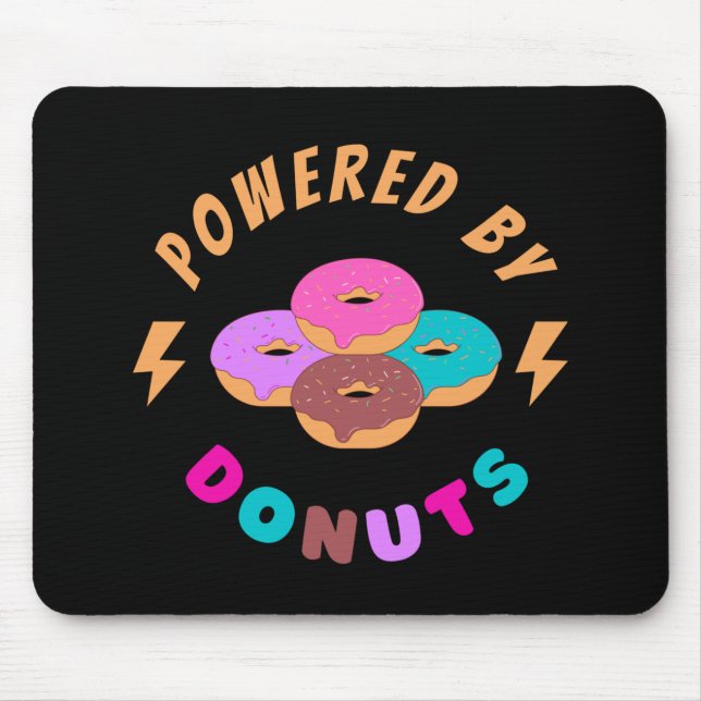 Powered By Donuts Mouse Pad (Front)