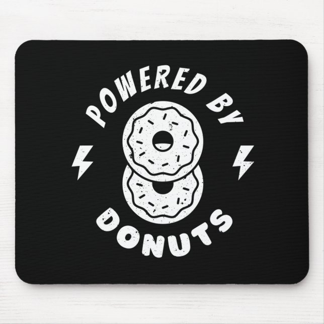 Powered By Donuts Mouse Pad (Front)