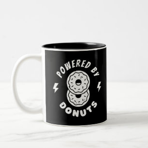 Powered By Donuts Two-Tone Coffee Mug