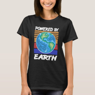 Powered By EARTH Retro Solar System Planet Designs T-Shirt