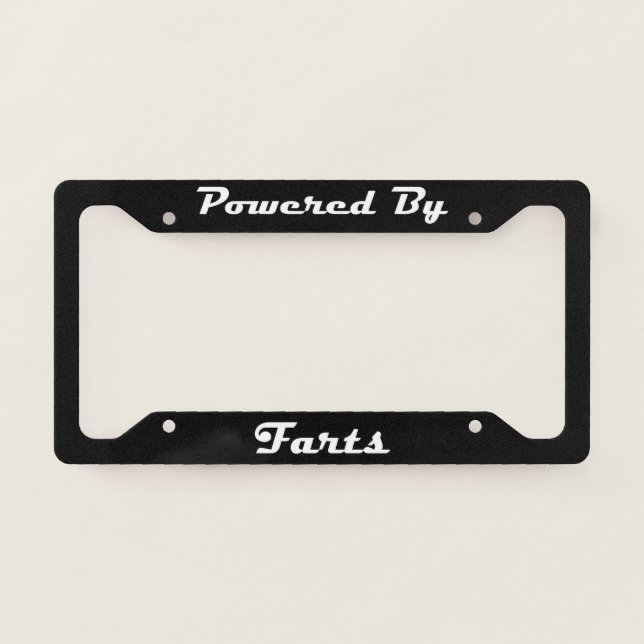 Powered By Farts License Plate Frame (Front)