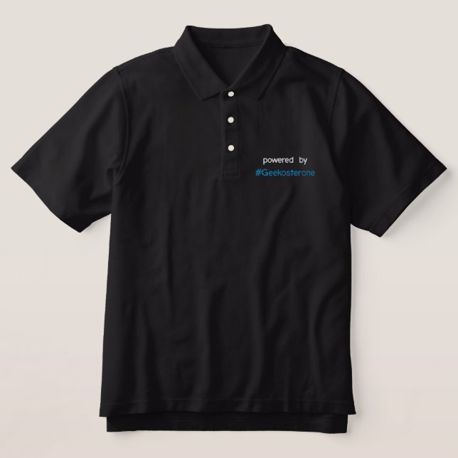powered by #Geekosterone Polo (Design Front)
