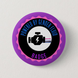 Powered by gender fluid badge button