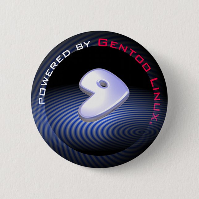 POWERED BY Gentoo Linux Button (Front)
