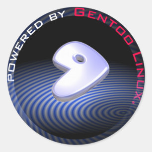 POWERED BY Gentoo Linux Classic Round Sticker
