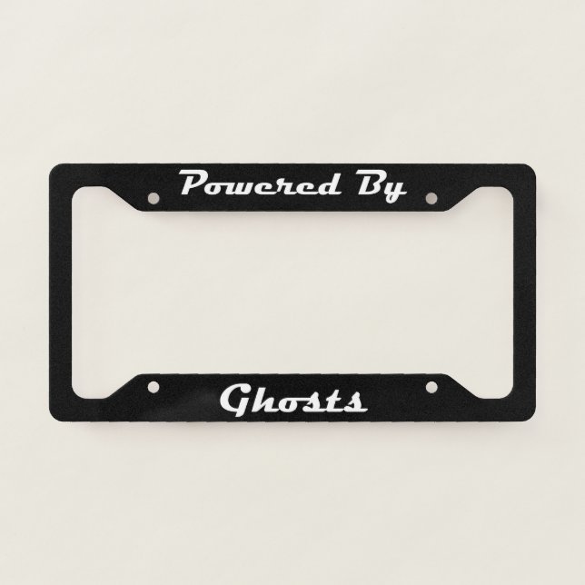 Powered By Ghosts License Plate Frame (Front)