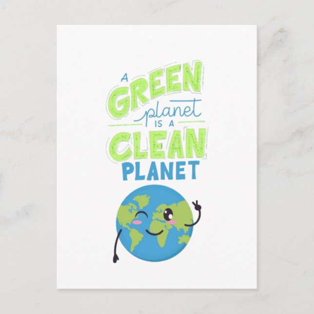 Powered by Green: Thrive with Nature" Postcard (Front)