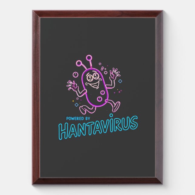 Powered by Hantavirus  Award Plaque (Vertical)