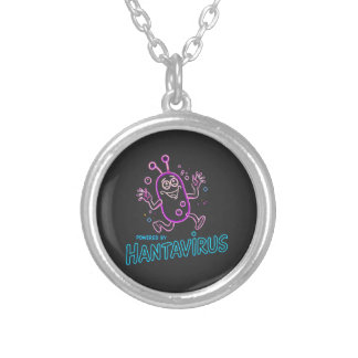 Powered by Hantavirus Silver Plated Necklace