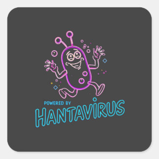 Powered by Hantavirus Square Sticker
