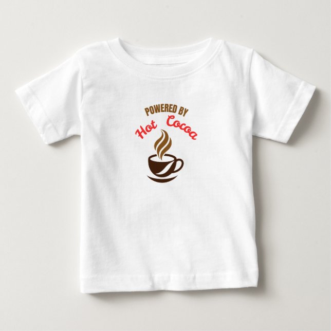 Powered by Hot Cocoa Baby T-Shirt (Front)